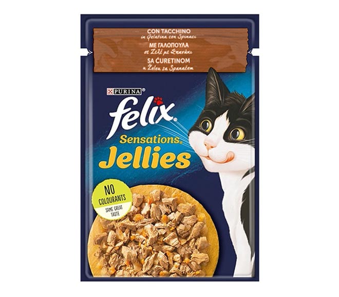 cat FELIX with turkey in jelly 85g