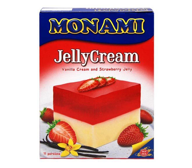 jelly cream MONAMI vanilla cream & strawberry flavour 205g