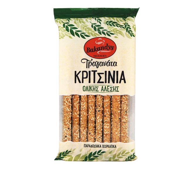 breadsticks BAKANDYS Traganata wholewheat grissini sticks 200g