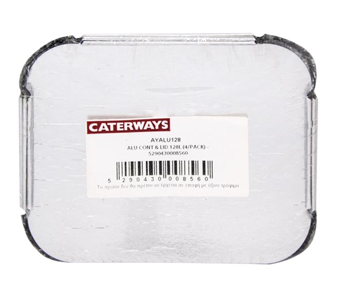 CATERWAYS aluminum container with lid 120mm x 145mm x 35mm x 4pcs