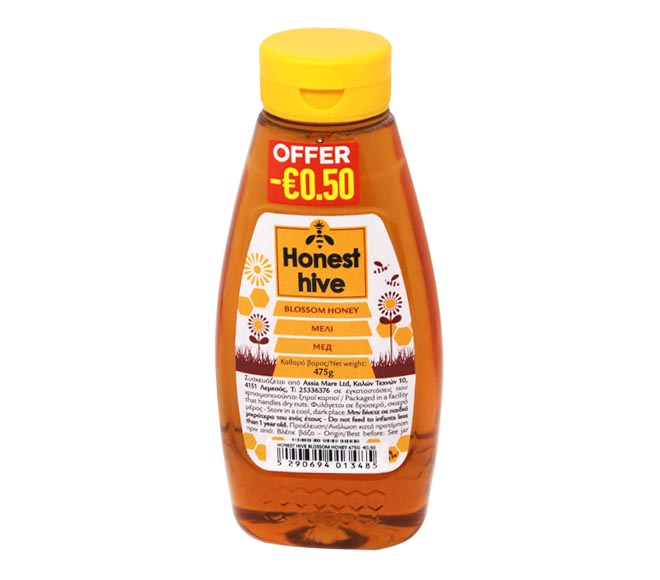 honey – HONEST HIVE blossom honey 475g – €0.50 OFF