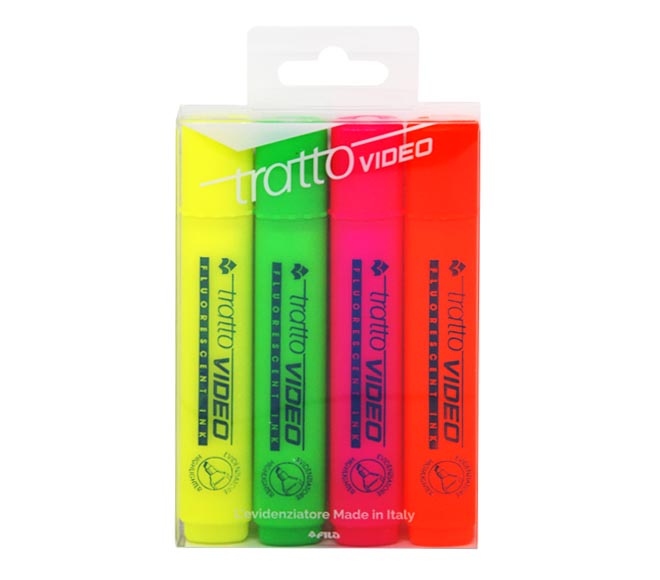 TRATTO video highlighter 4 colors (4pcs)