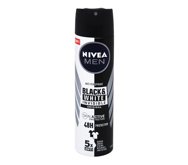 NIVEA Men deodorant 150ml invisible for black & white 48h Original
