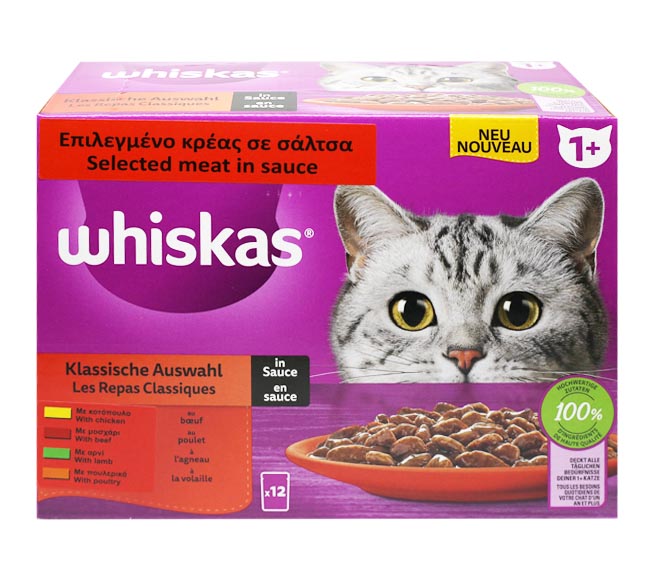 cat WHISKAS Pouch – Selection Meat in Sause12 x 85g
