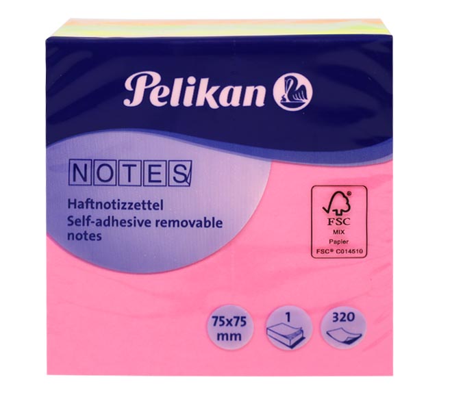 Notes PELIKAN x320 – sticky (75mm x 75mm) – 4 colours