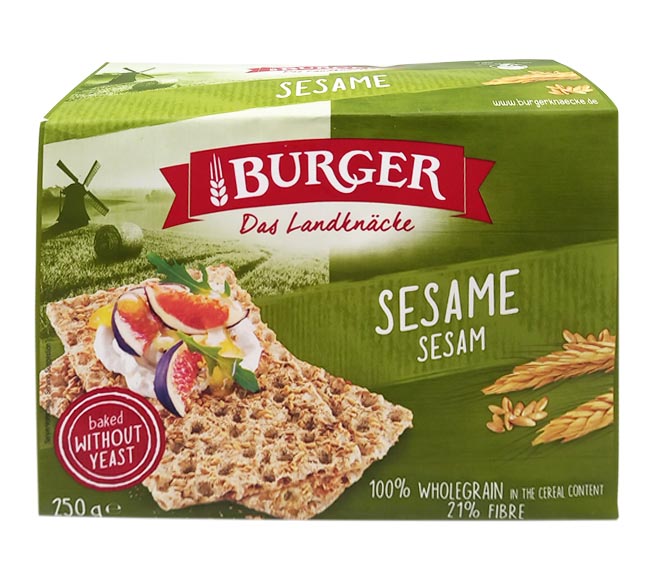 BURGER wholegrain rye bread 250g – Sesame