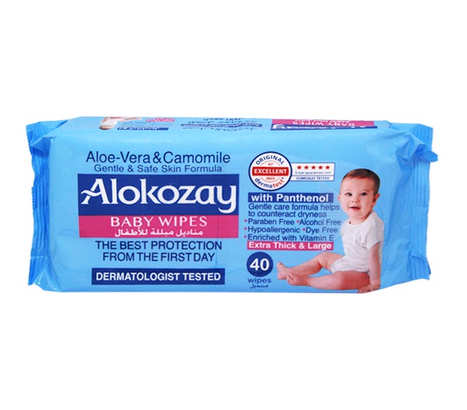 ALOKOZAY baby wipes with panthenol 40pcs