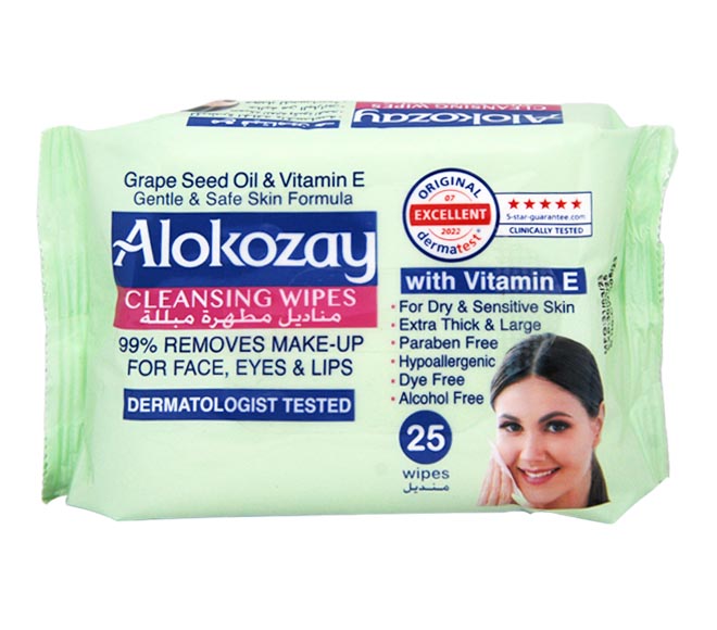 ALOKOZAY Make – Up Removal Tishues 25pcs – With Vitamin E