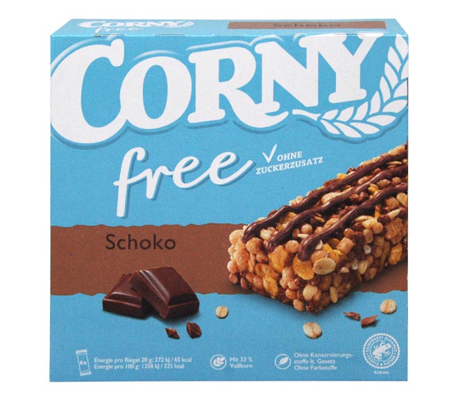 CORNY bars sugar free 6X20g – Chocolate