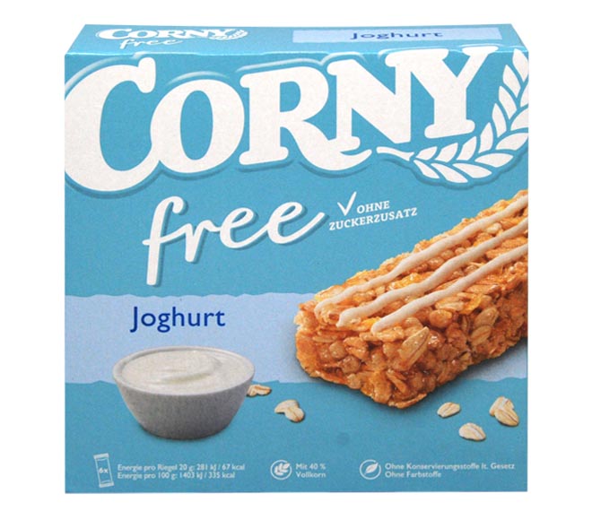 CORNY bars sugar free 6X20g – Yoghurt