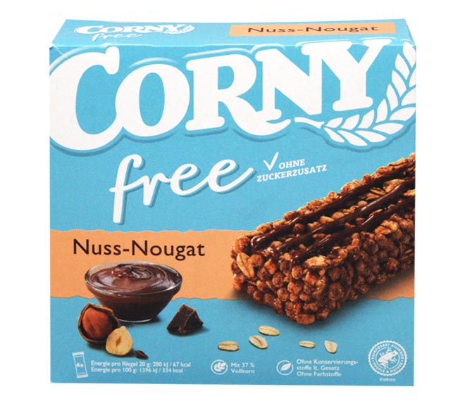 CORNY bars sugar free 6X20g – Nuss-Nugat