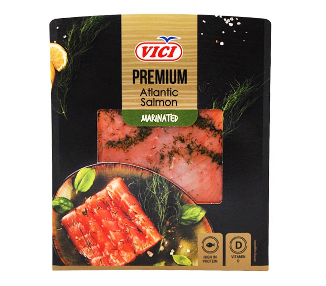 VICI cold smoked Atlantis salmon 100g – marinated