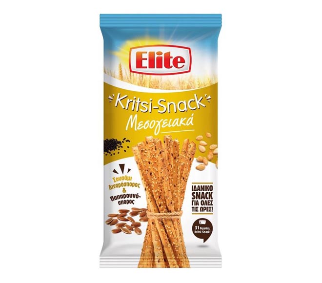breadsticks ELITE Kritsti-Snack Mesogeiaka 125g – Sesame Seeds, Linseed and Poppy Seeds