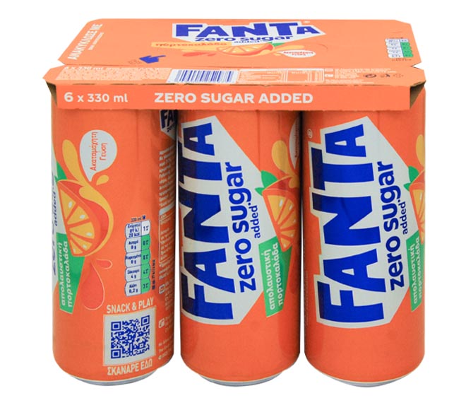 can FANTA Zero – Orange 6x330ml – Zero Sugar added