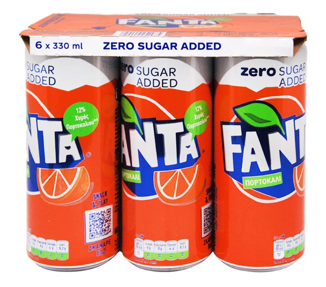 can FANTA Zero – Orange 6x330ml – Zero Sugar added
