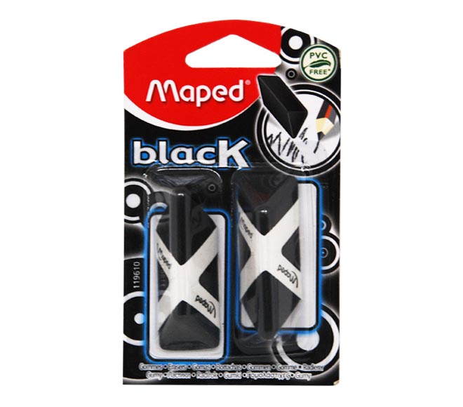 MAPED eraser PVC free 2pcs – black