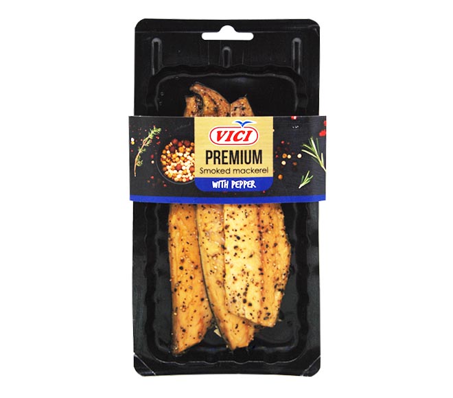 VICI cold smoked premium mackeler 150g – with pepper