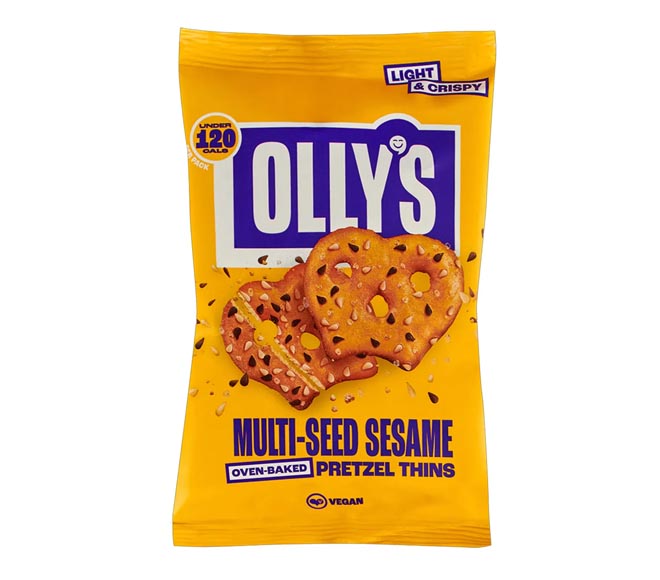 OLLYS Oven Baked Pretzel Thins 35g – Multi-Seed Sesame