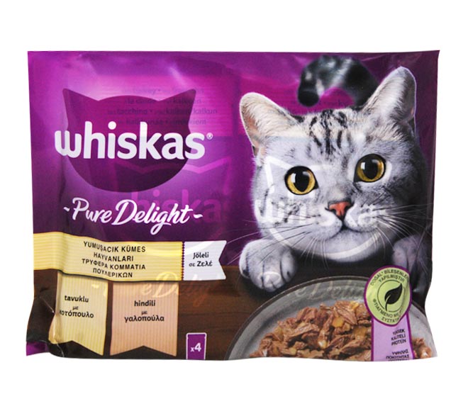cat WHISKAS adult with tender pieces poultry in jelly 4x85g