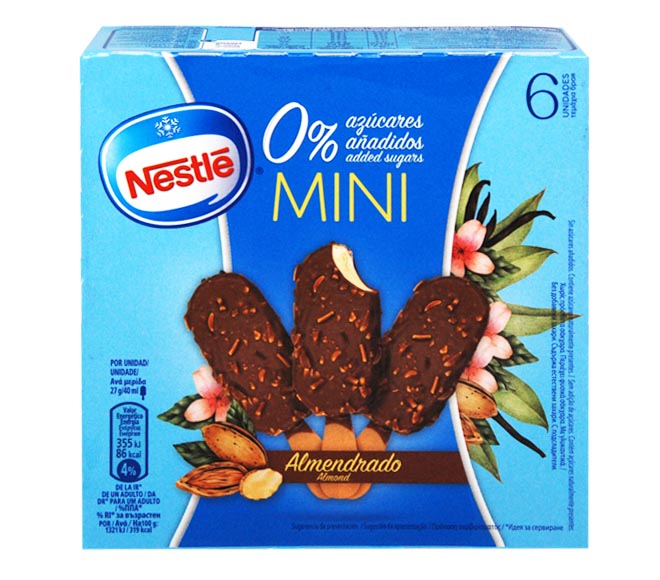 ice cream NESTLE Mini Sticks 0% 6 X 27g – Almond
