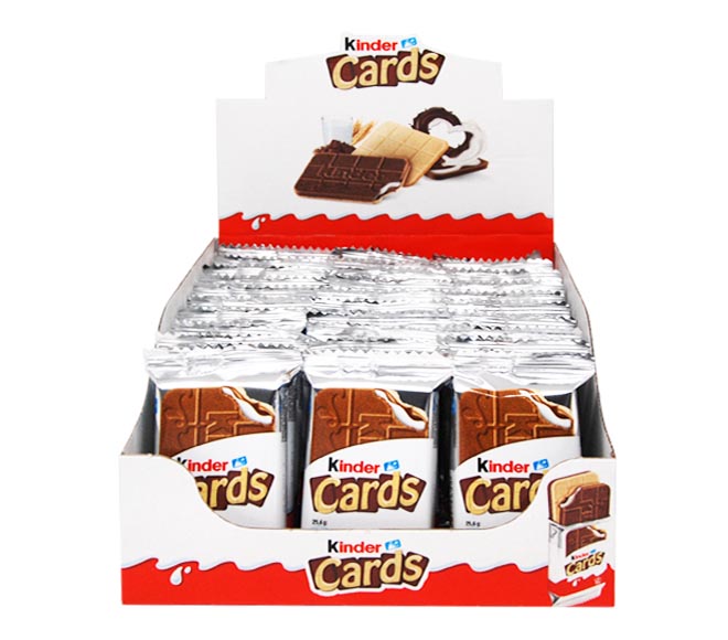 KINDER Cards crispy wafers 30 X 25.6g – with creamy & cocoa