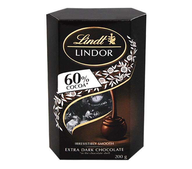 LINDT lindor balls extra dark chocolate 60% cocoa 200g