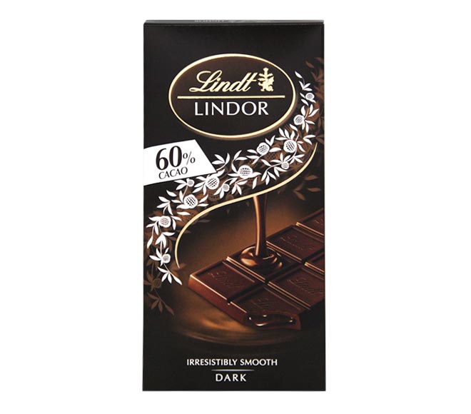 LINDT lindor irresistibly smooth dark chocolate 60% cacao 100g – Cheap ...