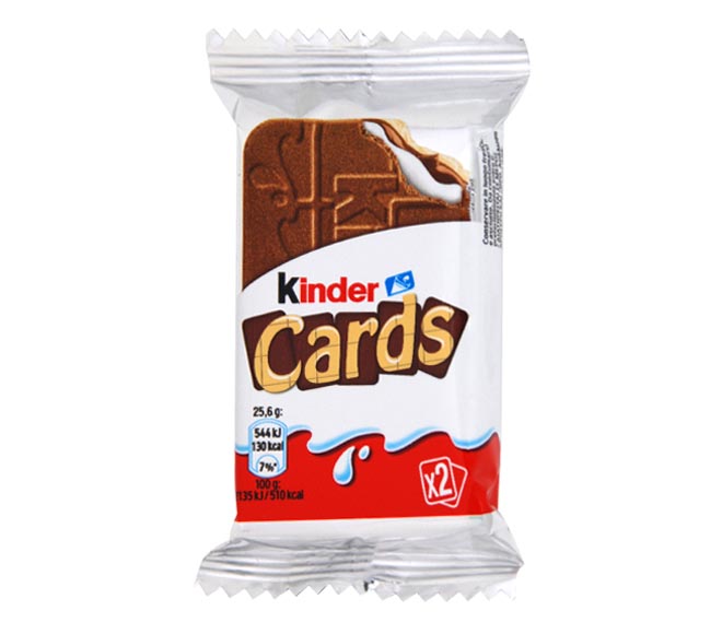 KINDER Cards crispy wafers 25.6g – with creamy & cocoa