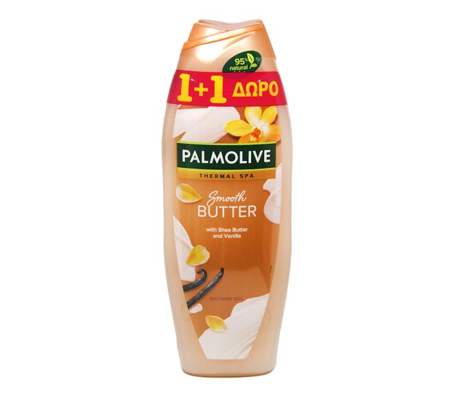PALMOLIVE Naturals shower & bath cream 650ml – Shea Butter & Vanilla (1+1 FREE)