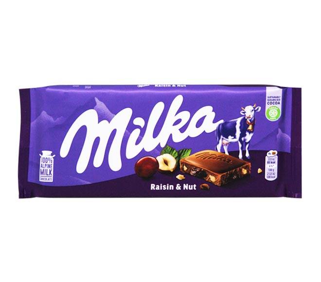 MILKA milk chocolate 100g – Raisin & Nuts (Exp. Date 06/05/2024)