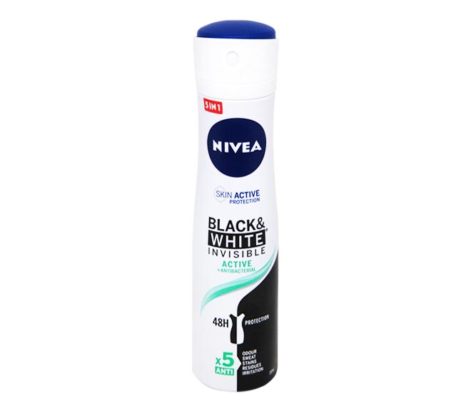 NIVEA deodorant for women 150ml invisible for black & white 48h Active