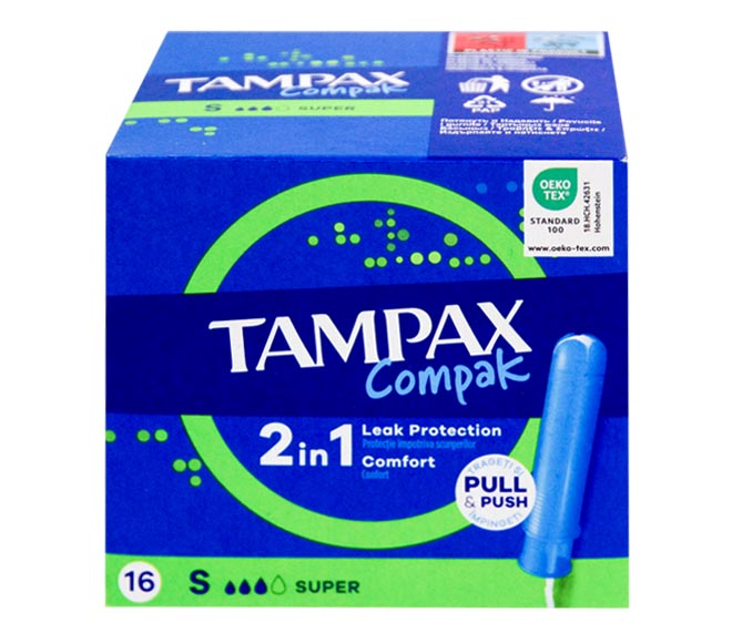 TAMPAX compak tampons 16pcs – Super