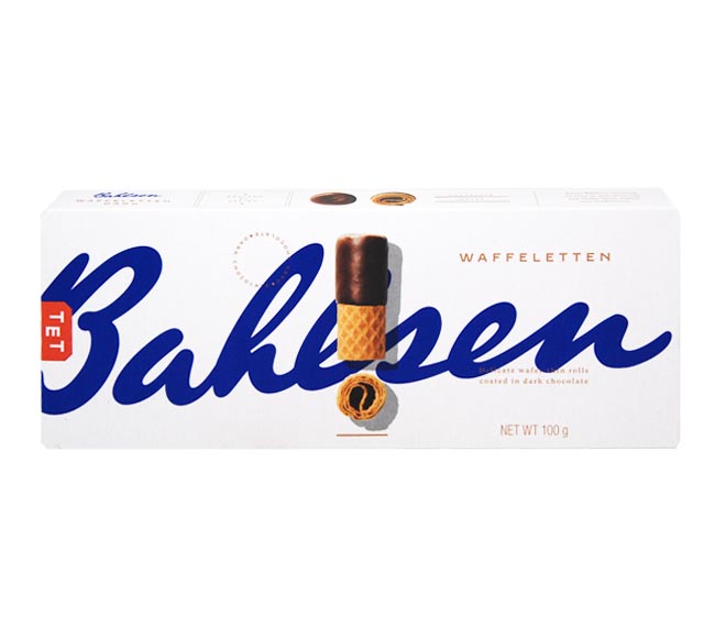 BAHLSEN wafer thin rolls 100g – dark chocolate