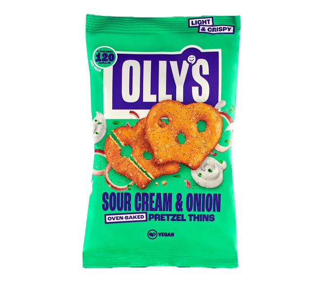OLLYS Oven Baked Pretzel Thins 35g – Sour cream & Onion
