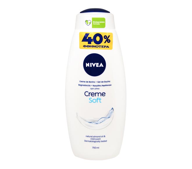 NIVEA shower cream 750ml – Cream Soft (-40% OFF)