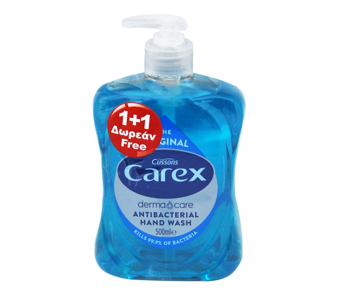 CAREX antibacterial hand wash 500ml – original (1+1 FREE)