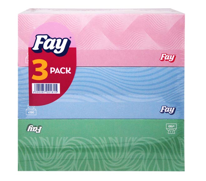 FAY facial tissues 3X150 sheets x 2ply