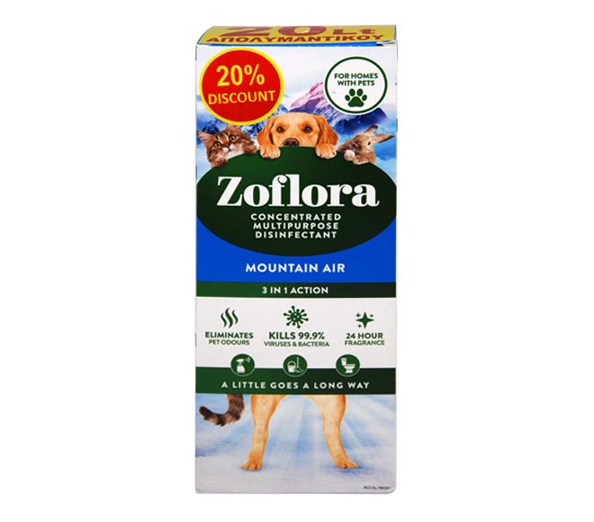 ZOFLORA concentrated disinfectant 500ml – Mountain Air (20% LESS)