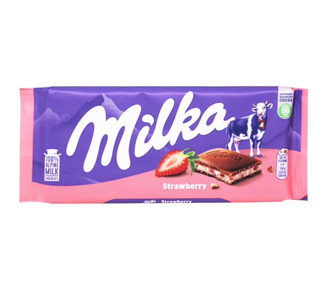 MILKA milk chocolate 100g – Strawberry