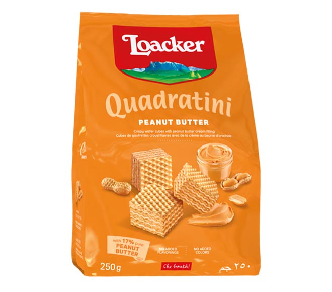 LOACKER Quadratini Peanut Butter wafers 125g