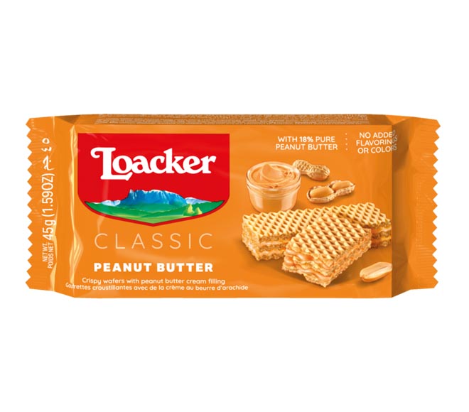 LOACKER Crispy wafers 90g – Peanut Butter