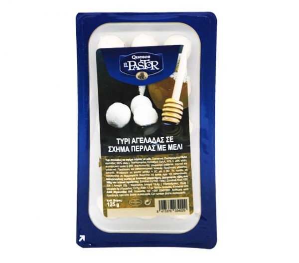 QUESOS EL PASTOR pearl shaped cow cheese 125g - with Honey
