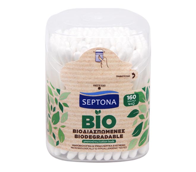SEPTONA cotton buds Bio 100% biodegradable 160pcs