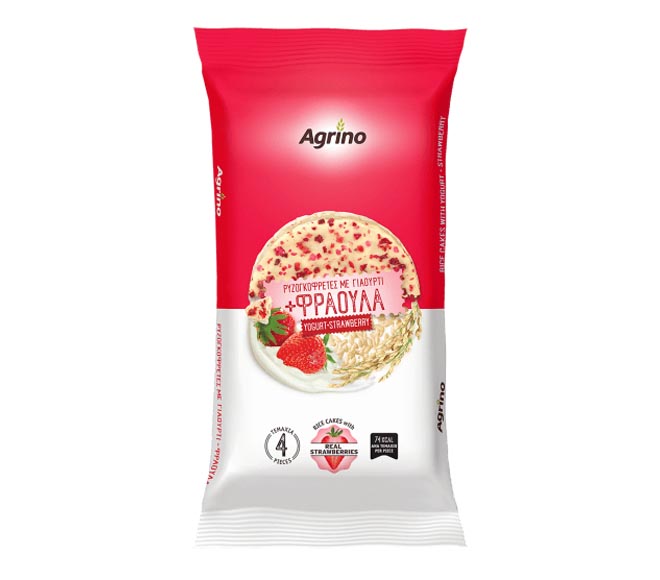 AGRINO rice cakes 64g – Yogurt & Strawberry