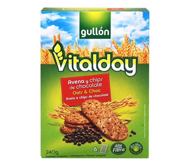 GULLON Vitalday oat biscuits with chocolate chips 6 x 40g