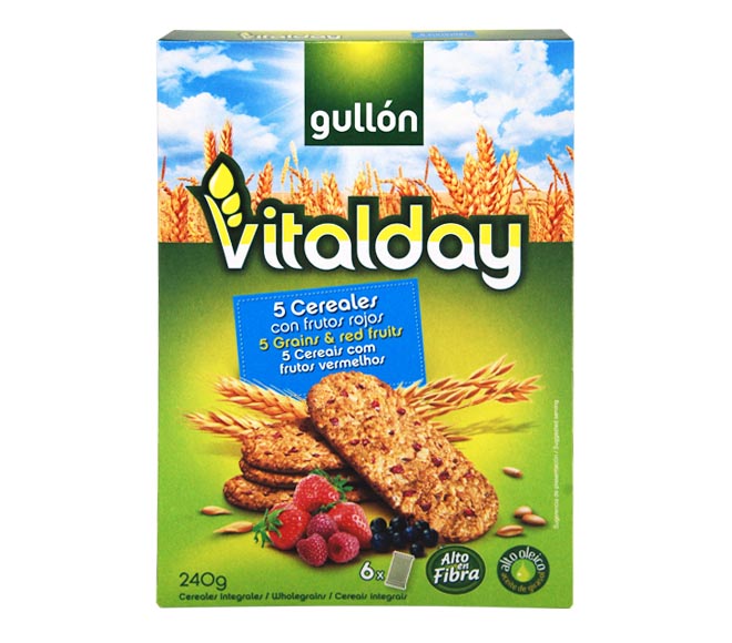 GULLON Vitalday 5 grains biscuits red fruits 6 x 40g