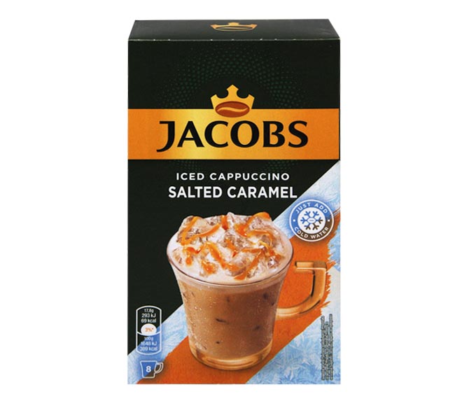 sachets JACOBS cappuccino iced salted caramel 8 x17.8g 142.4g
