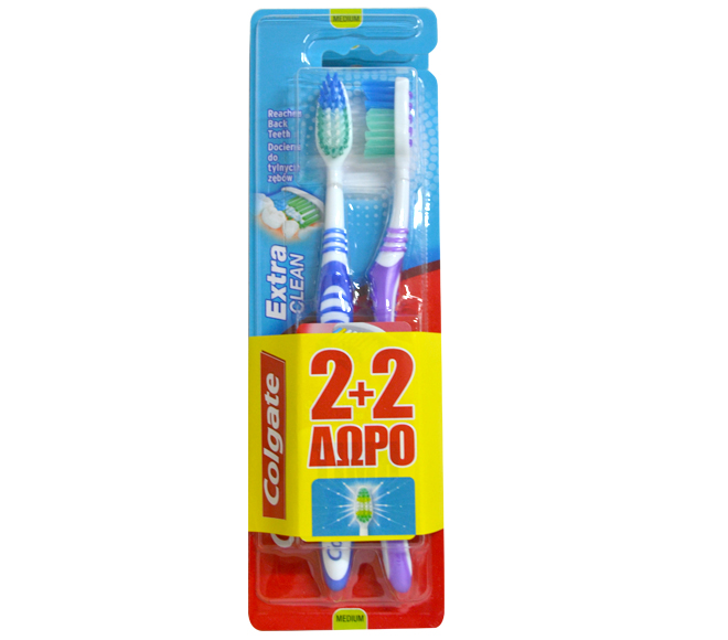 toothbrush COLGATE Extra Clean medium (2 +2 FREE)