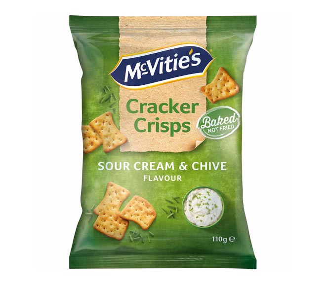 MC VITIES Crackers Crisps 110g – Sour Cream & Chives