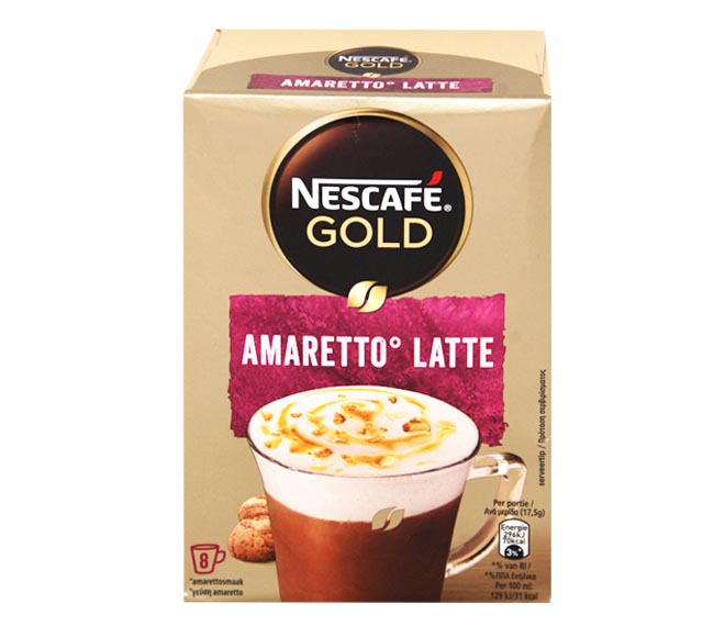 sachets NESCAFE gold amaretto latte 8×17.5g 140g